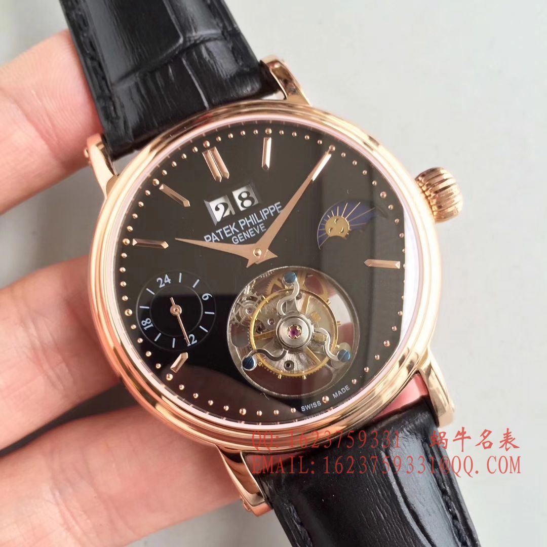 【BM Perfect  High quality  Replica Watches 】 PATEK PHILIPPE 大日历月相 Tourbillon  wrist watches  / BD144