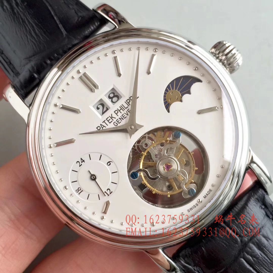 【BM Perfect  High quality  Replica Watches 】 PATEK PHILIPPE 大日历月相 Tourbillon  wrist watches  / BD144