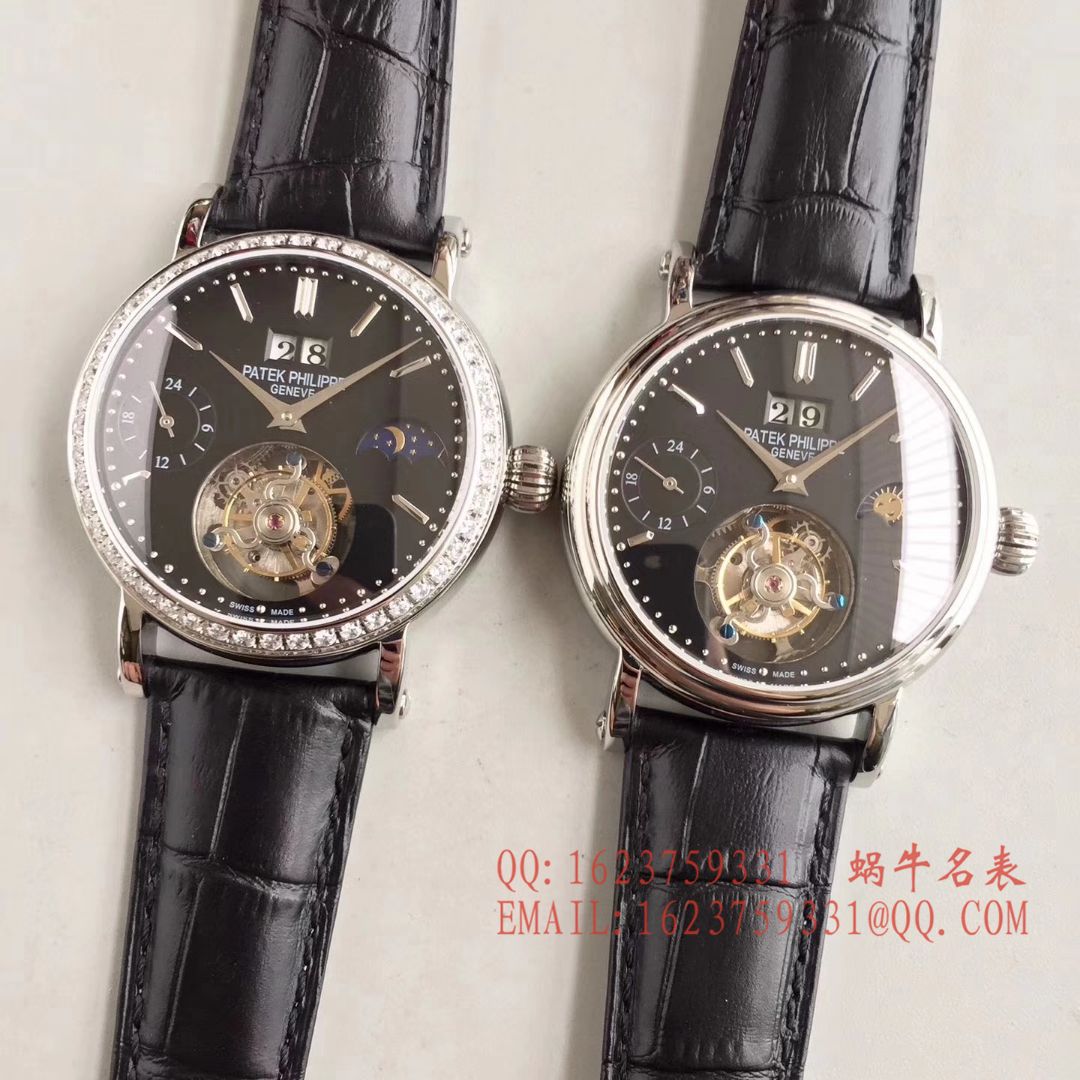 【BM Perfect  High quality  Replica Watches 】 PATEK PHILIPPE 大日历月相 Tourbillon  wrist watches  / BD144