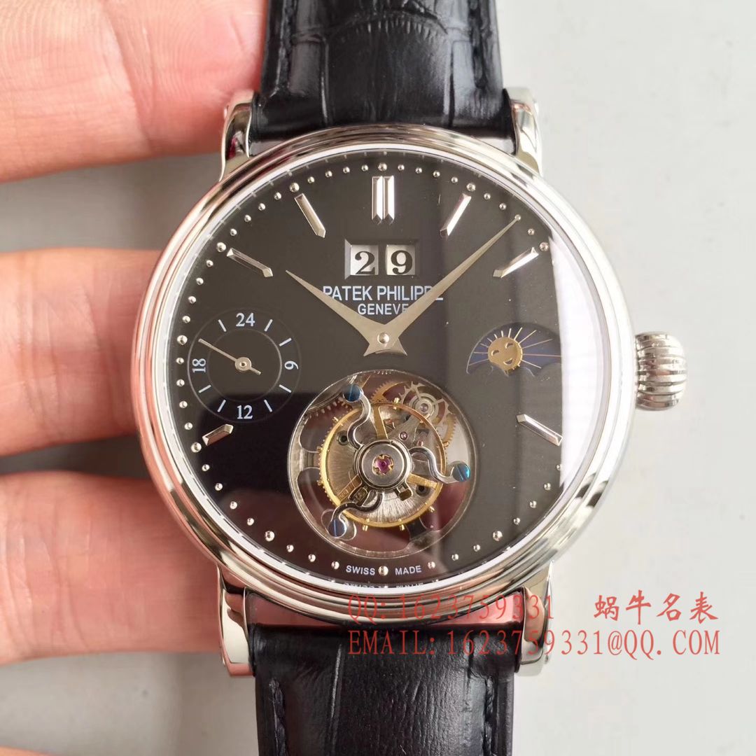 【BM Perfect  High quality  Replica Watches 】 PATEK PHILIPPE 大日历月相 Tourbillon  wrist watches  / BD144