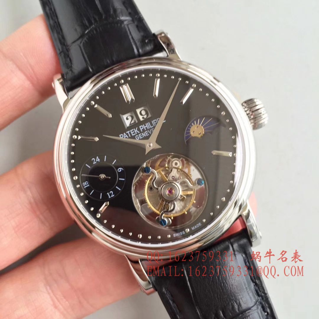 【BM Perfect  High quality  Replica Watches 】 PATEK PHILIPPE 大日历月相 Tourbillon  wrist watches  / BD144