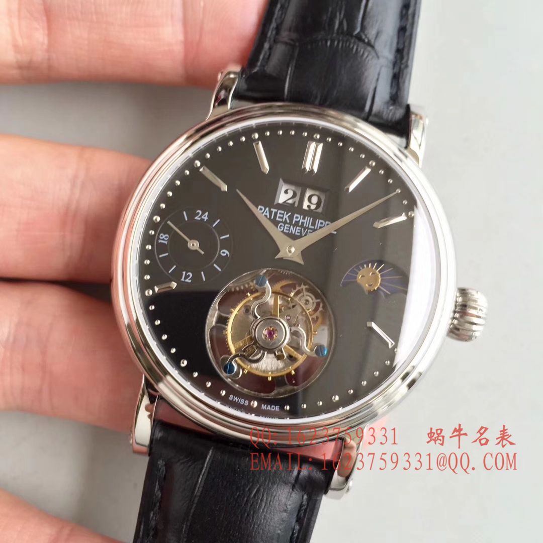 【BM Perfect  High quality  Replica Watches 】 PATEK PHILIPPE 大日历月相 Tourbillon  wrist watches  / BD144