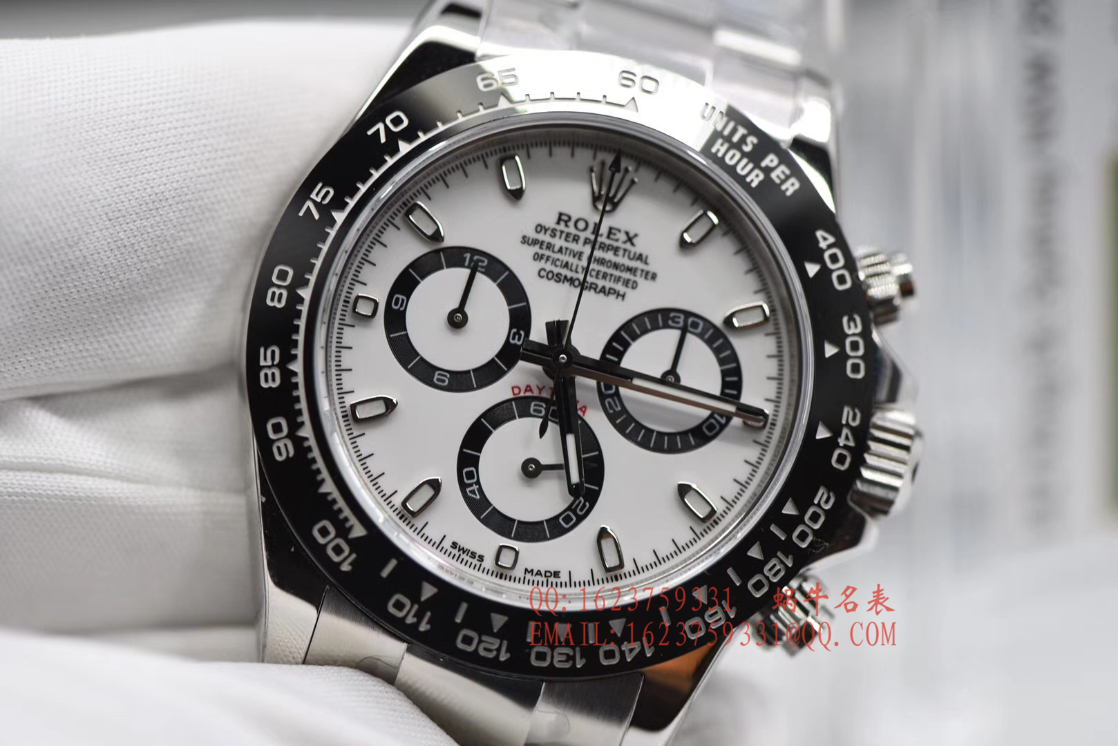 【AR Perfect  High quality  Replica Watches 】 Rolex  Cosmograph Daytona  Ditongna 系列116500LN-78590白盘 wrist watches 《熊猫 Ditongna 》 / RBI022