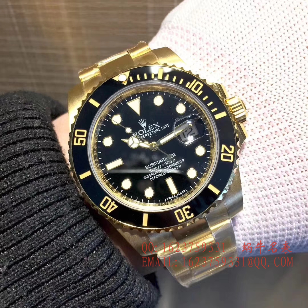 【独家 Video analysis VR Perfect  High quality  Replica Watches 】 Rolex  Submariner 型116612-LN-97203包间金 Submariner  / R197