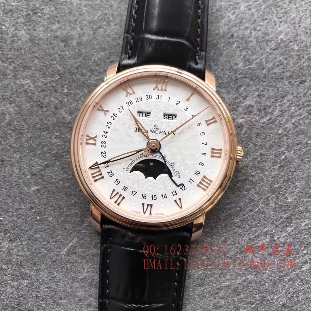 【OM Perfect  High quality  Replica Watches 】Blancpain 经典系列6664-3642-55B月相 wrist watches  / BP023