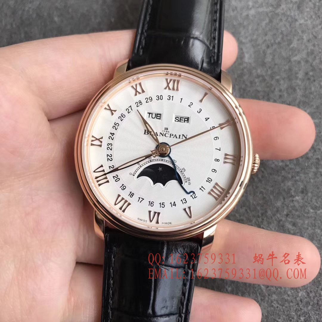 【OM Perfect  High quality  Replica Watches 】Blancpain 经典系列6664-3642-55B月相 wrist watches  / BP023