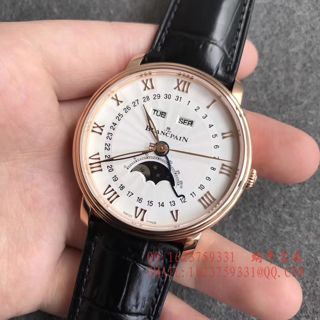 【OM Perfect  High quality  Replica Watches 】Blancpain 经典系列6664-3642-55B月相 wrist watches  / BP023