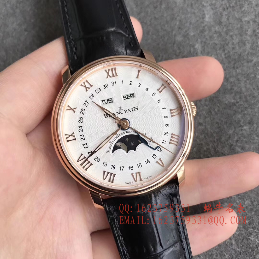 【OM Perfect  High quality  Replica Watches 】Blancpain 经典系列6664-3642-55B月相 wrist watches  / BP023