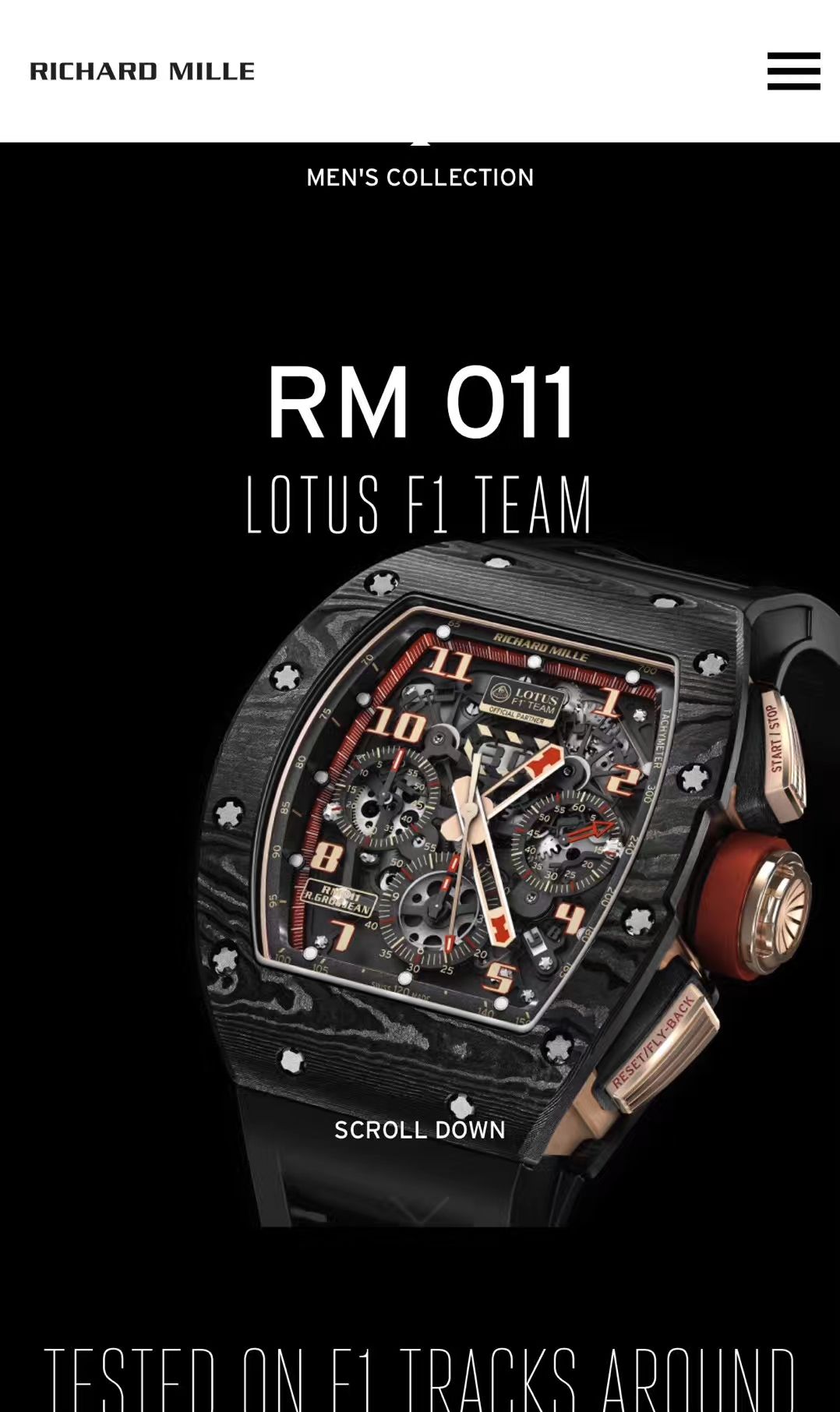 【KV Perfect  High quality  Replica Watches 】RICHARD MILLE RICHARD MILLE男士系列RM 011 LOTUS F1 TEAM男士机械 wrist watches  / RM 011 LOTUS F1 TEAM 