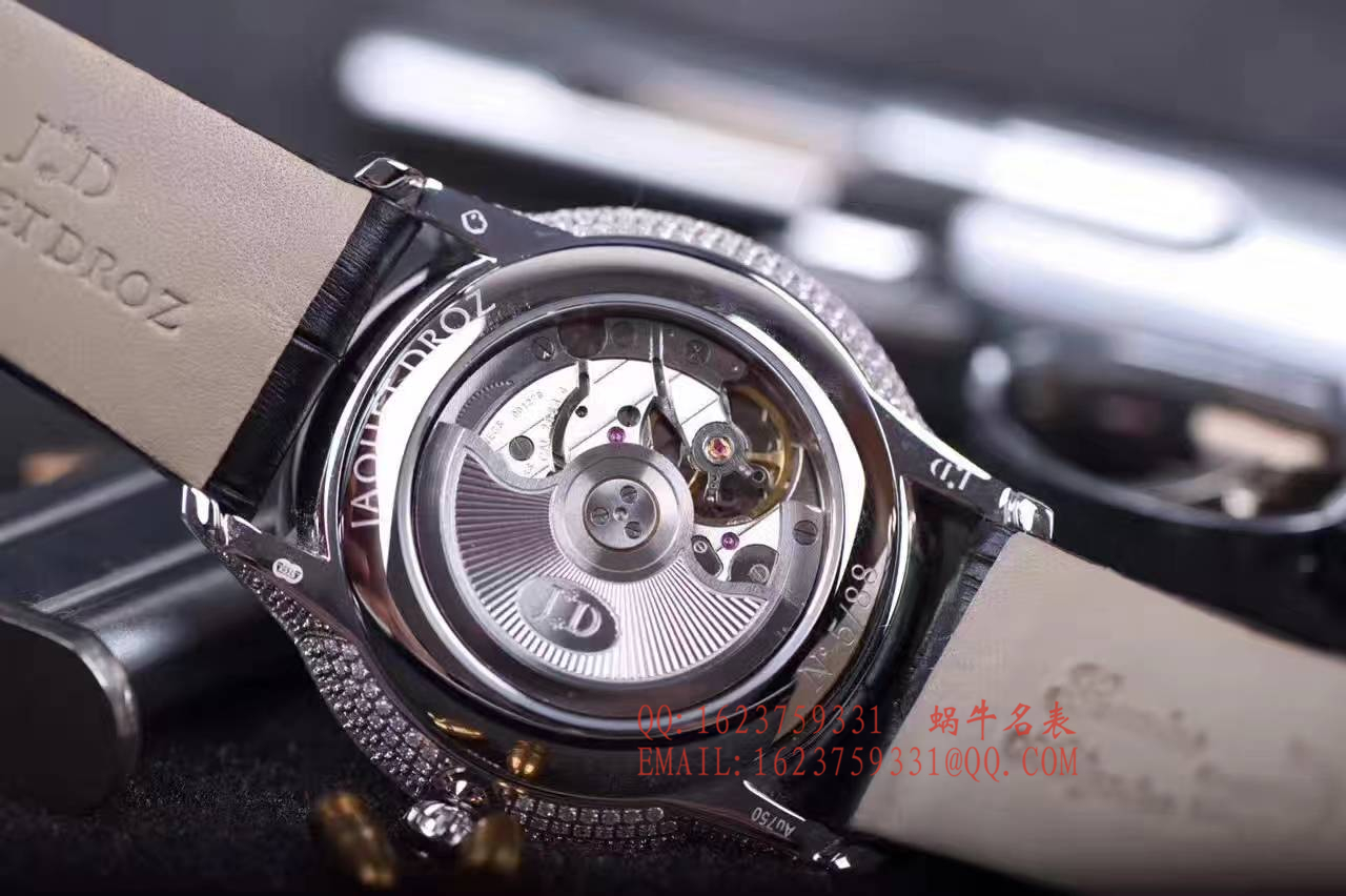  Jaquet Droz  wrist watches 精品推荐️极具视觉冲击感的放射大罗马刻度圈口及壳身均手工镶钻 Replica 原装 Jaquet Droz 自动机械 Movement 已最大程度还原正品味道❣前后蓝宝石镜面进口小牛皮直径42mm低调奢华有内涵 