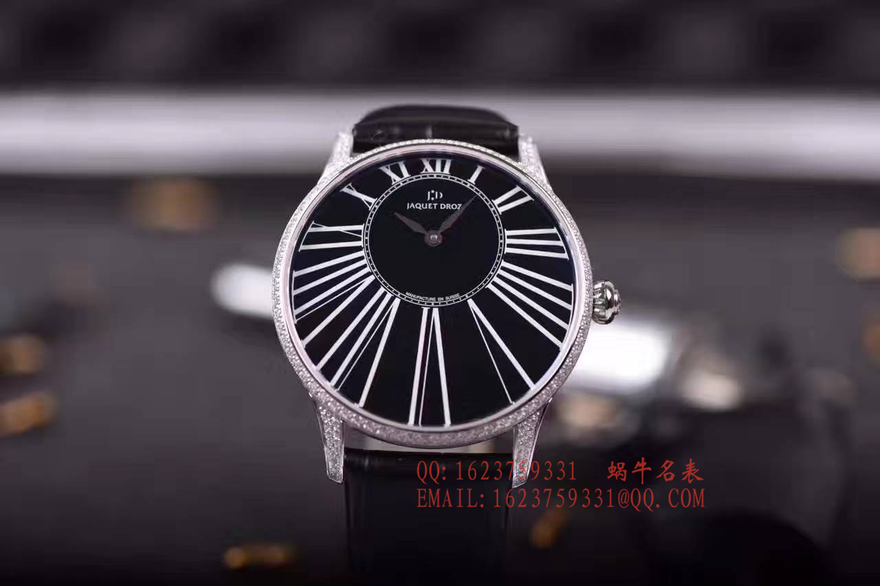  Jaquet Droz  wrist watches 精品推荐️极具视觉冲击感的放射大罗马刻度圈口及壳身均手工镶钻 Replica 原装 Jaquet Droz 自动机械 Movement 已最大程度还原正品味道❣前后蓝宝石镜面进口小牛皮直径42mm低调奢华有内涵 