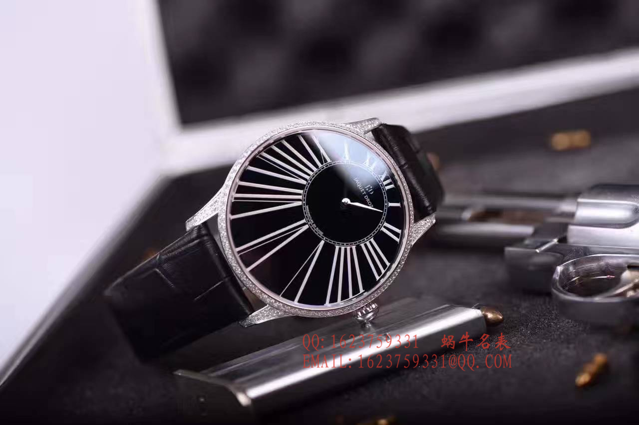  Jaquet Droz  wrist watches 精品推荐️极具视觉冲击感的放射大罗马刻度圈口及壳身均手工镶钻 Replica 原装 Jaquet Droz 自动机械 Movement 已最大程度还原正品味道❣前后蓝宝石镜面进口小牛皮直径42mm低调奢华有内涵 