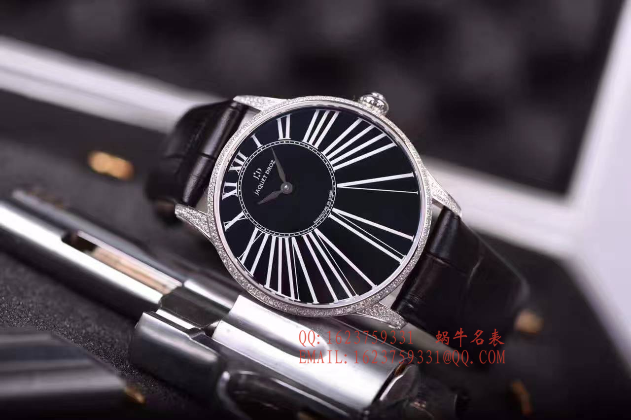  Jaquet Droz  wrist watches 精品推荐️极具视觉冲击感的放射大罗马刻度圈口及壳身均手工镶钻 Replica 原装 Jaquet Droz 自动机械 Movement 已最大程度还原正品味道❣前后蓝宝石镜面进口小牛皮直径42mm低调奢华有内涵 