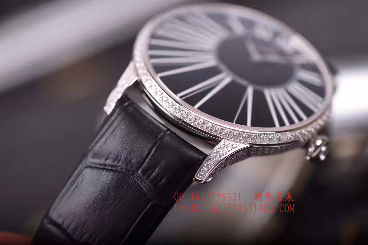  Jaquet Droz  wrist watches 精品推荐️极具视觉冲击感的放射大罗马刻度圈口及壳身均手工镶钻 Replica 原装 Jaquet Droz 自动机械 Movement 已最大程度还原正品味道❣前后蓝宝石镜面进口小牛皮直径42mm低调奢华有内涵 