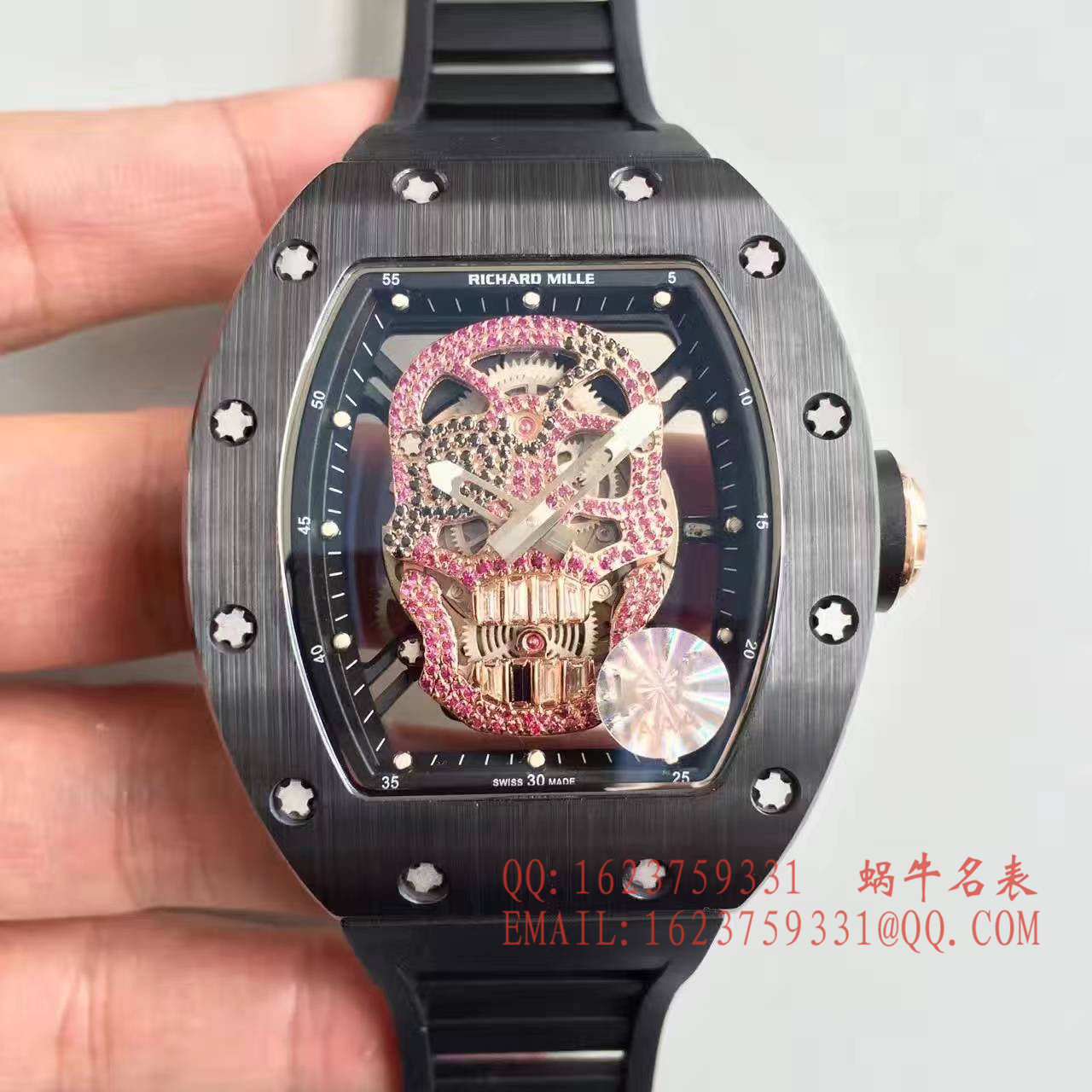 【视频解析】1:1 High quality  Copy KV出品 top 版 RICHARD MILLE 骷髅头RM 52系列 Watches  / R007