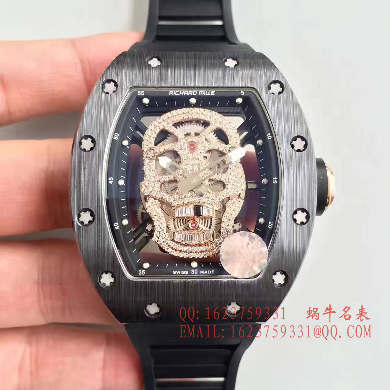 【视频解析】1:1 High quality  Copy KV出品 top 版 RICHARD MILLE 骷髅头RM 52系列 Watches  / R007