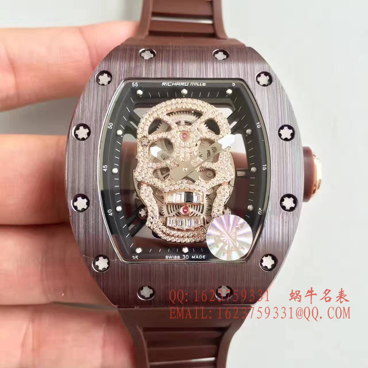 【视频解析】1:1 High quality  Copy KV出品 top 版 RICHARD MILLE 骷髅头RM 52系列 Watches  / R007