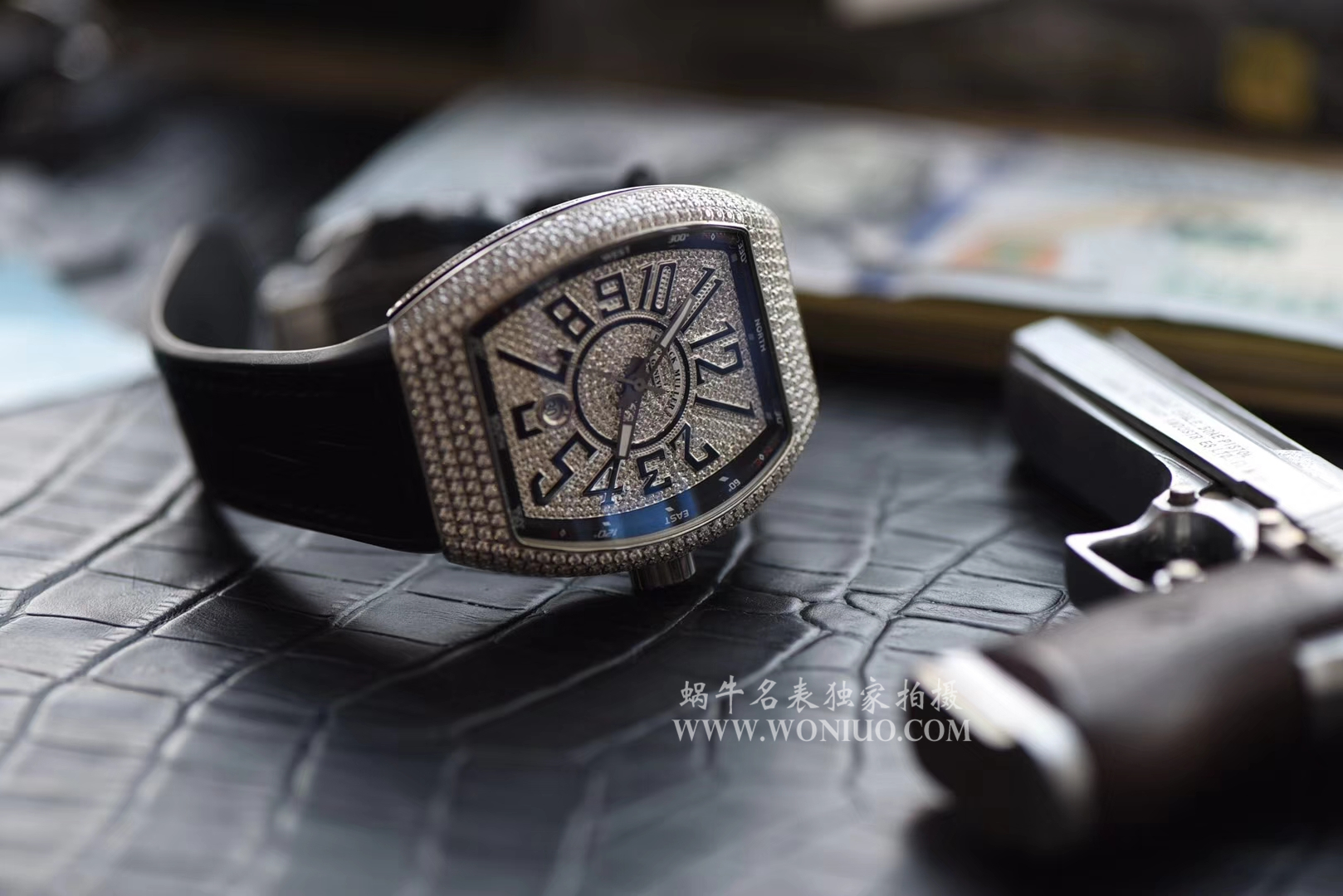 【FM Perfect  High quality  Replica Watches 】 Franck Muller VANGUARD系列Vanguard Lady 白金钻石腕錶 wrist watches  
