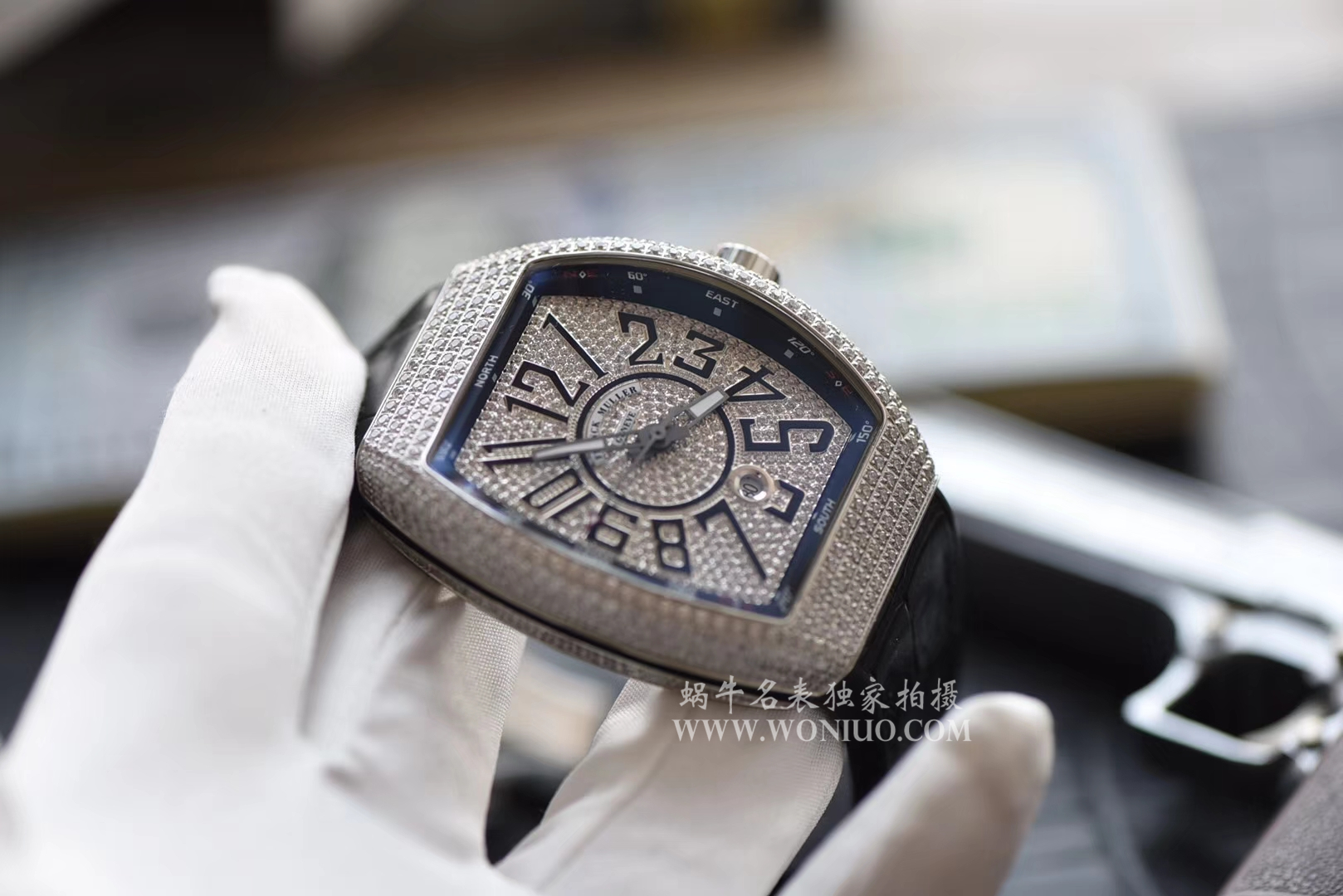【FM Perfect  High quality  Replica Watches 】 Franck Muller VANGUARD系列Vanguard Lady 白金钻石腕錶 wrist watches  
