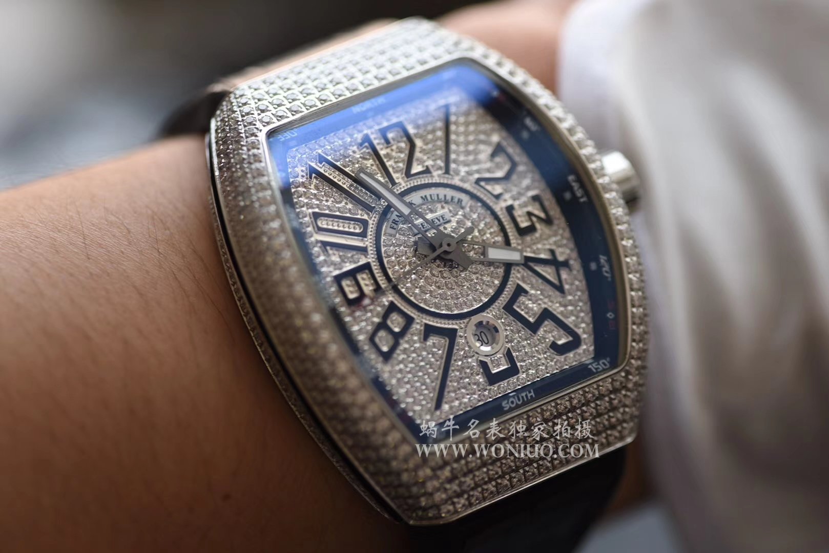 【FM Perfect  High quality  Replica Watches 】 Franck Muller VANGUARD系列Vanguard Lady 白金钻石腕錶 wrist watches  