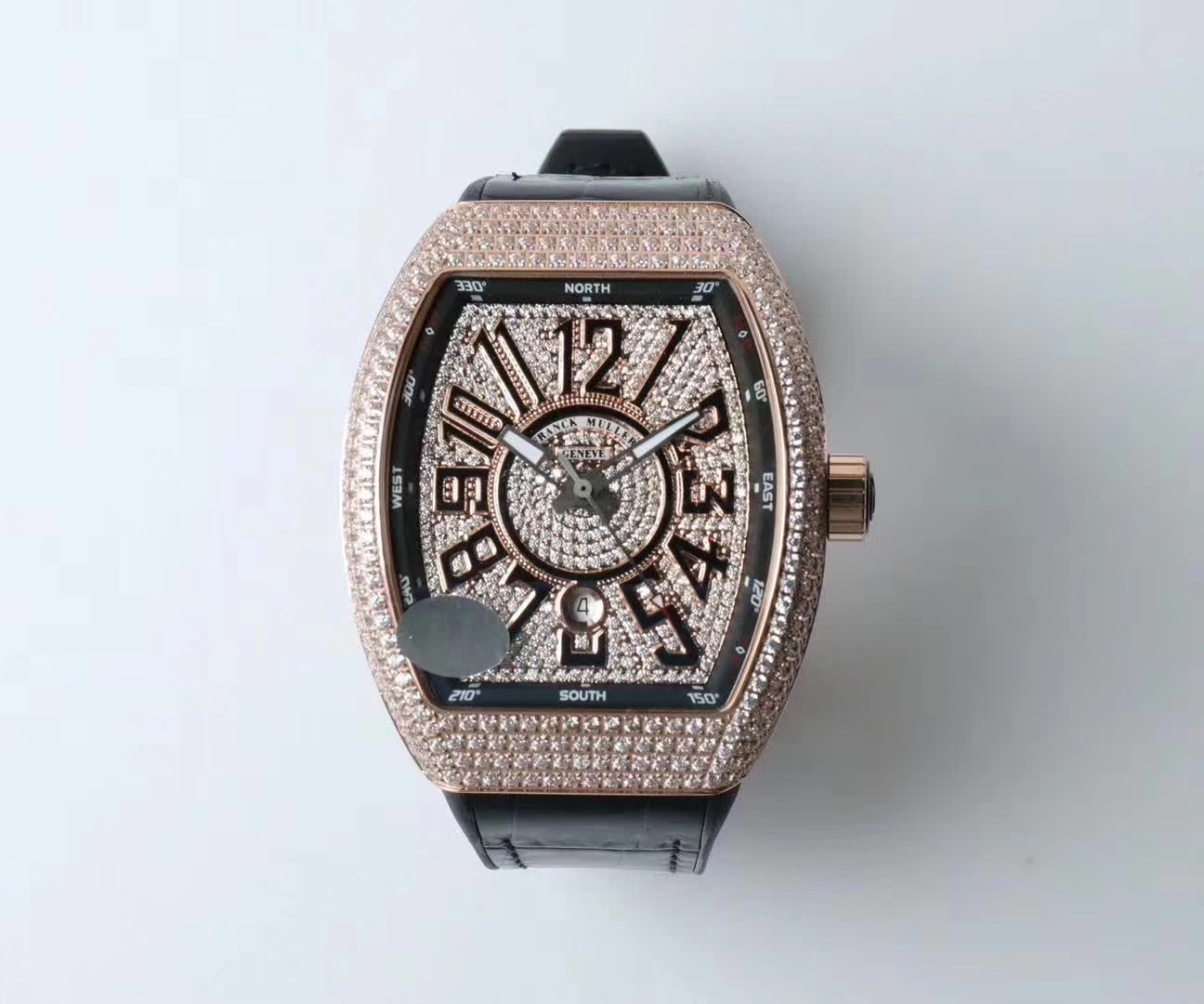 【FM Perfect  High quality  Replica Watches 】 Franck Muller VANGUARD系列Vanguard Lady 白金钻石腕錶 wrist watches  