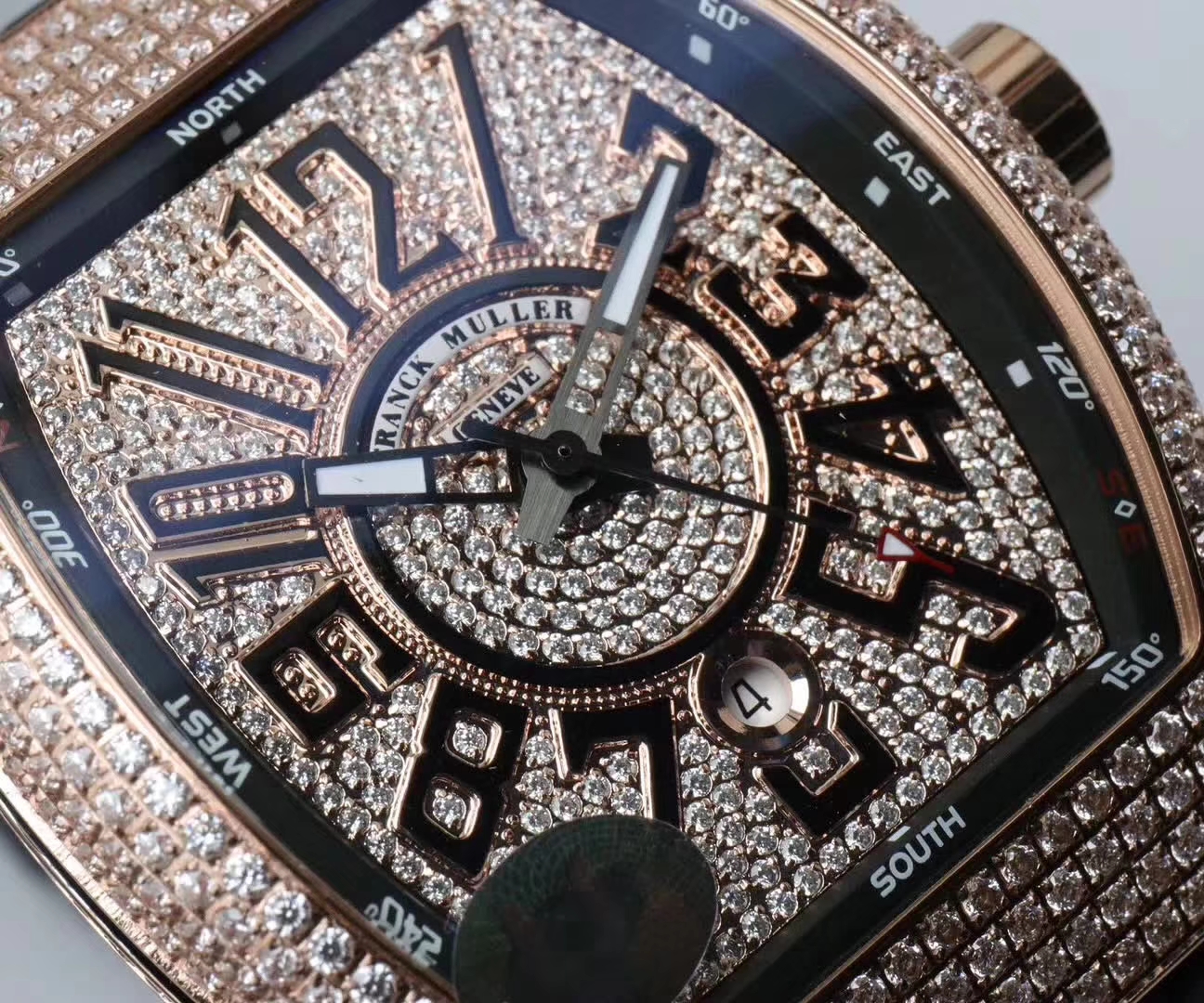 【FM Perfect  High quality  Replica Watches 】 Franck Muller VANGUARD系列Vanguard Lady 白金钻石腕錶 wrist watches  