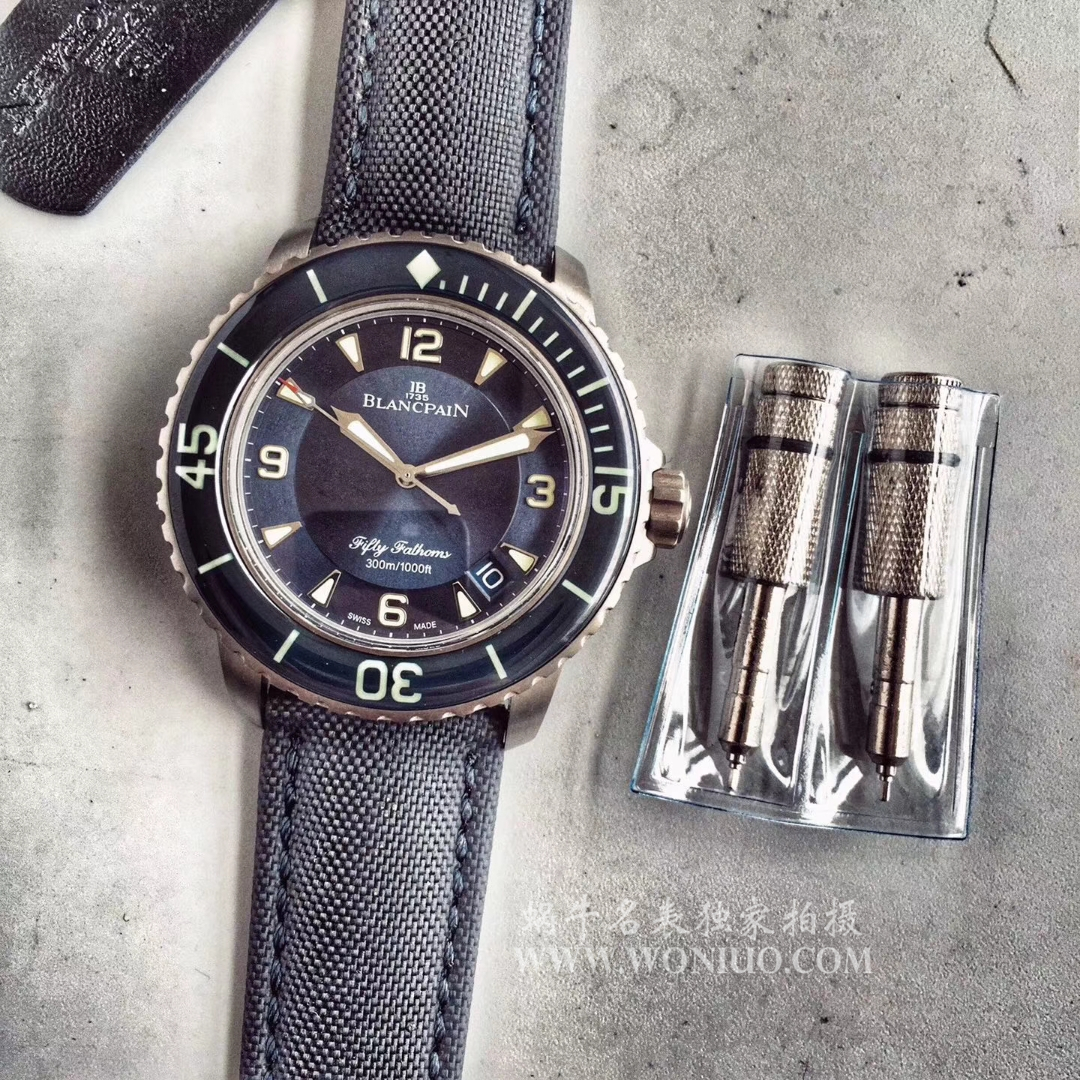 【ZF Perfect  High quality  Replica Watches 】Blancpain  Fifty Fathoms 系列5015-12B40-O52A蓝面背透 wrist watches  / BP038