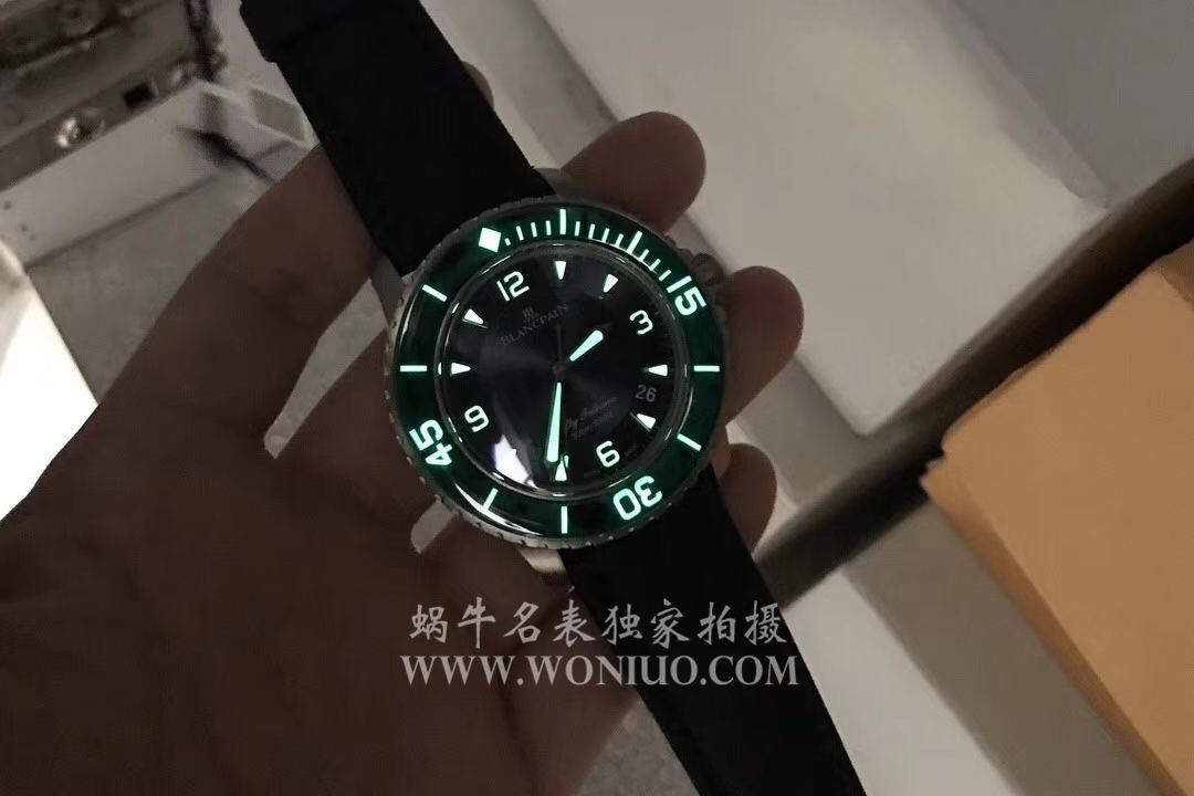 【ZF Perfect  High quality  Replica Watches 】Blancpain  Fifty Fathoms 系列5015-12B40-O52A蓝面背透 wrist watches  / BP038