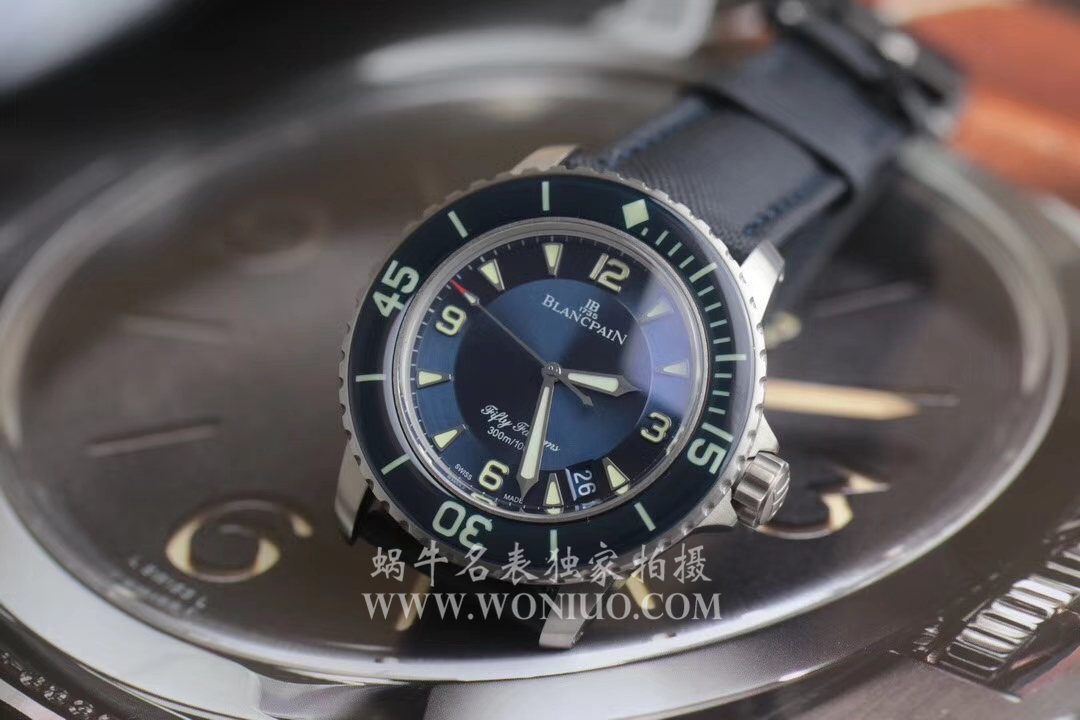 【ZF Perfect  High quality  Replica Watches 】Blancpain  Fifty Fathoms 系列5015-12B40-O52A蓝面背透 wrist watches  / BP038