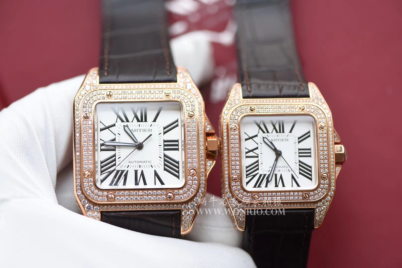 V6出品最高版本 Cartier   Santos 土豪满钻款 / K146