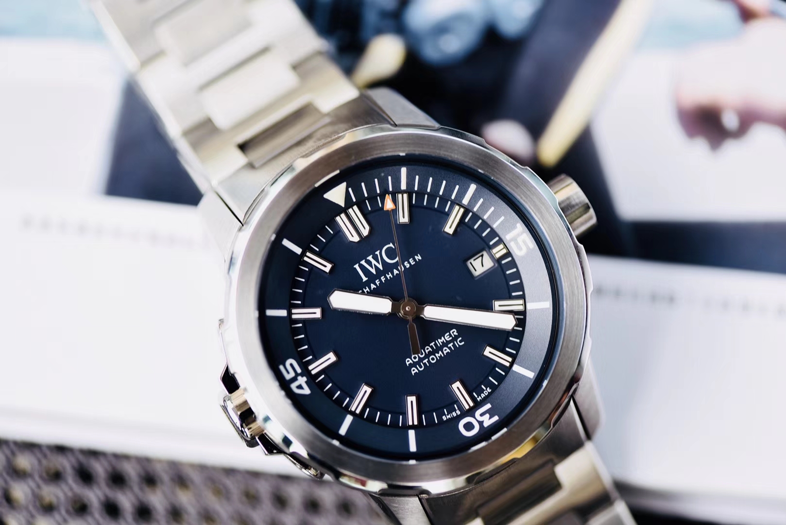 【独家视频测评1:1 High quality  Replica Watches 】 IWC 海洋时计系列CHRONOGRAPH计时IW329001 wrist watches  / WG165