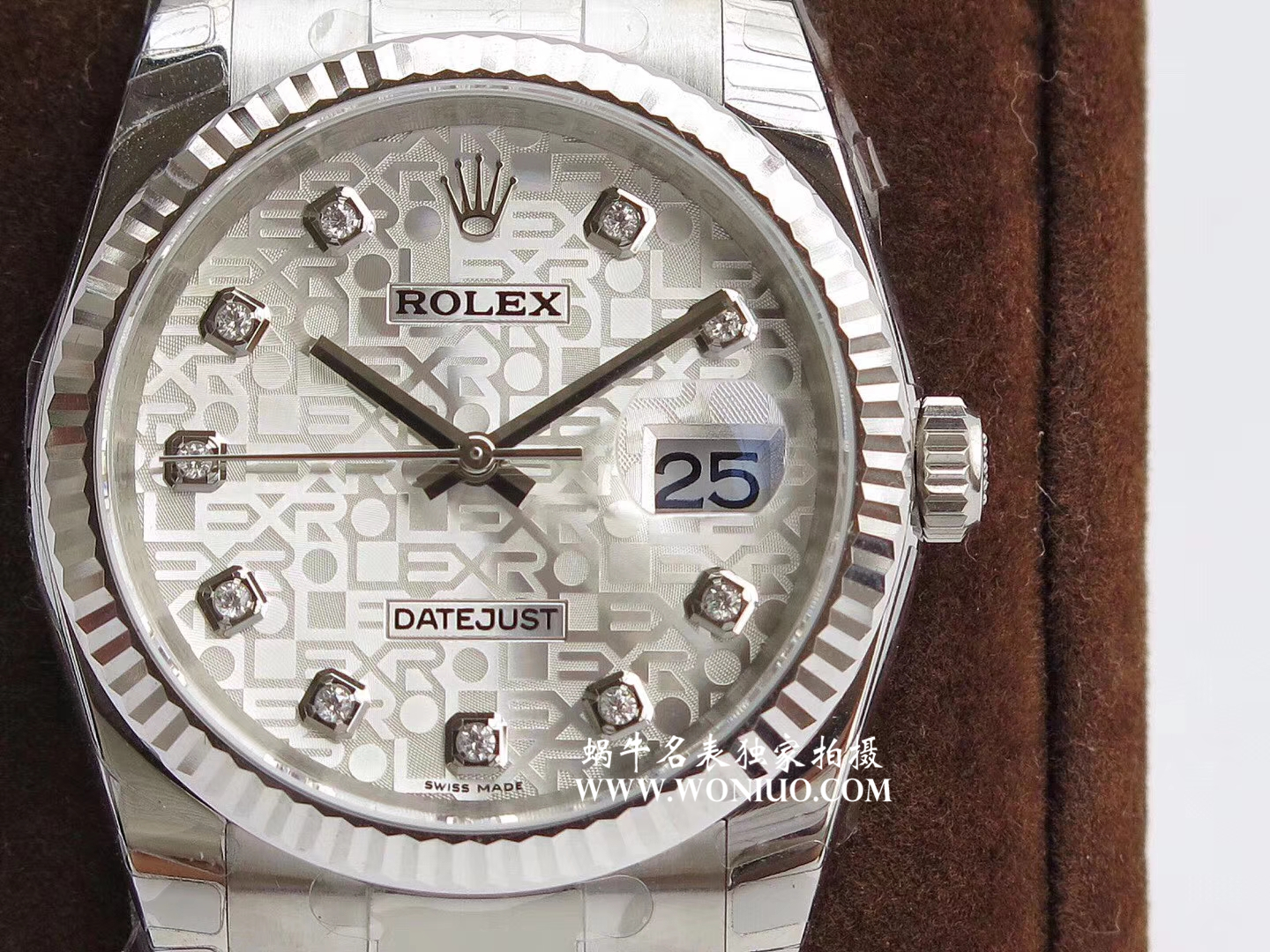 【DJ Perfect  High quality  Replica Watches 】 Rolex   Datejust 系列116238 钻石时标 花纹表盘女士 wrist watches  / R086