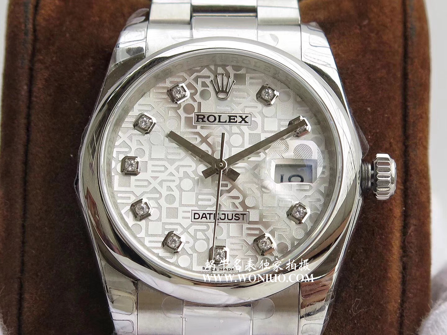 【DJ Perfect  High quality  Replica Watches 】 Rolex   Datejust 系列116238 钻石时标 花纹表盘女士 wrist watches  / R086