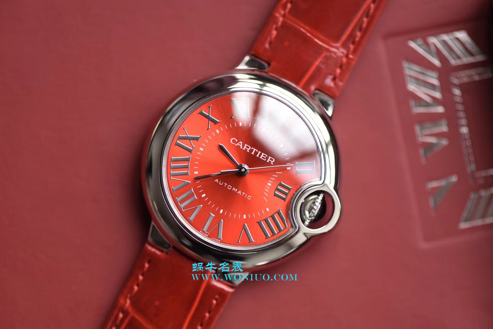 【V6 Perfect  High quality  Replica Watches 】 Cartier  蓝气球系列WSBB0022女士33毫米机械中国红特别版 wrist watches  / K147
