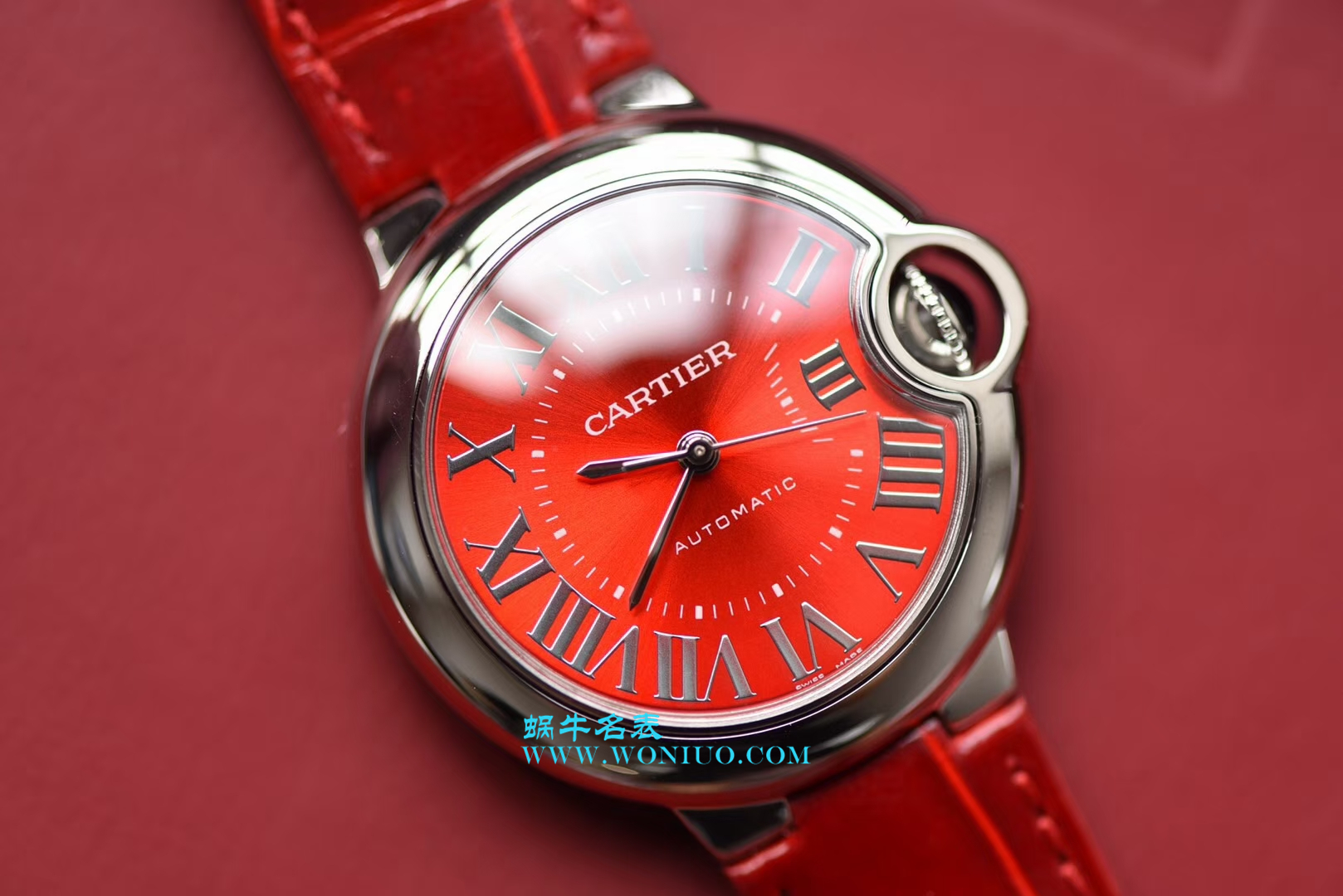 【V6 Perfect  High quality  Replica Watches 】 Cartier  蓝气球系列WSBB0022女士33毫米机械中国红特别版 wrist watches  / K147