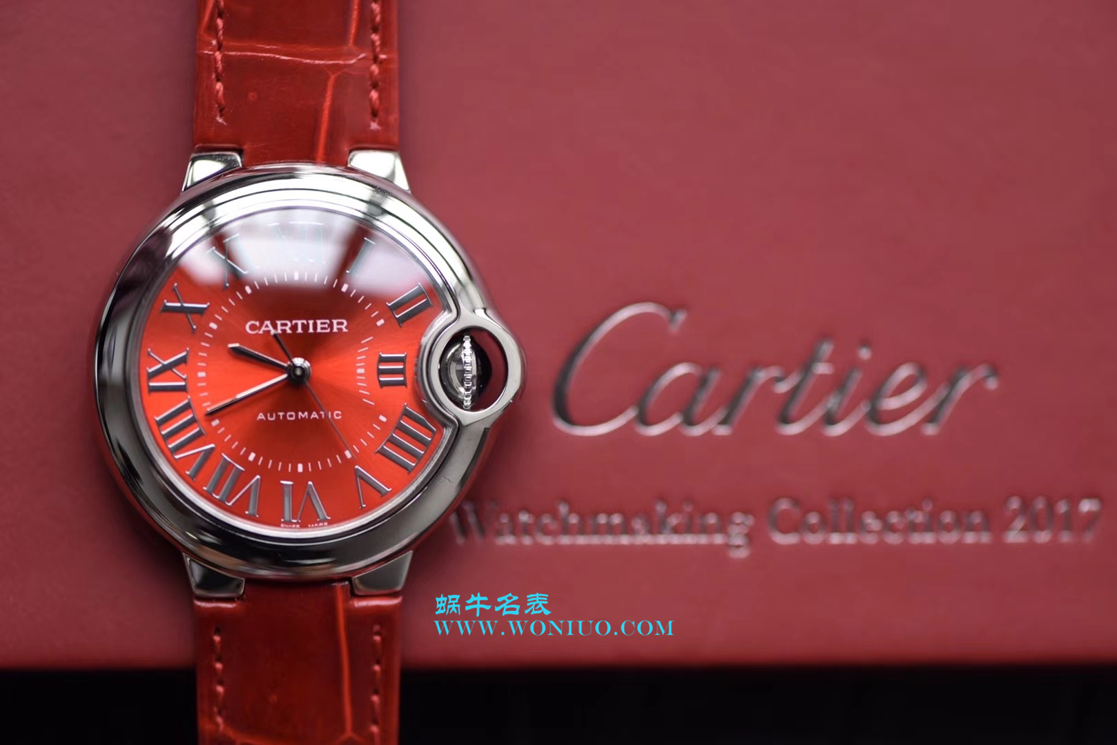 【V6 Perfect  High quality  Replica Watches 】 Cartier  蓝气球系列WSBB0022女士33毫米机械中国红特别版 wrist watches  / K147