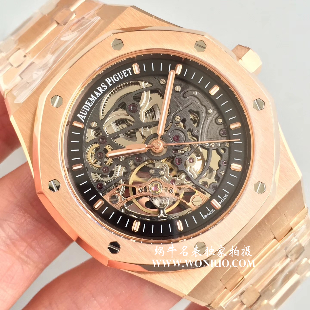 【 Video analysis JF Perfect  High quality  Replica Watches 】Audemars Piguet 皇家橡树双摆轮镂空系列15407ST.OO.1220ST.01 wrist watches  / APBD131
