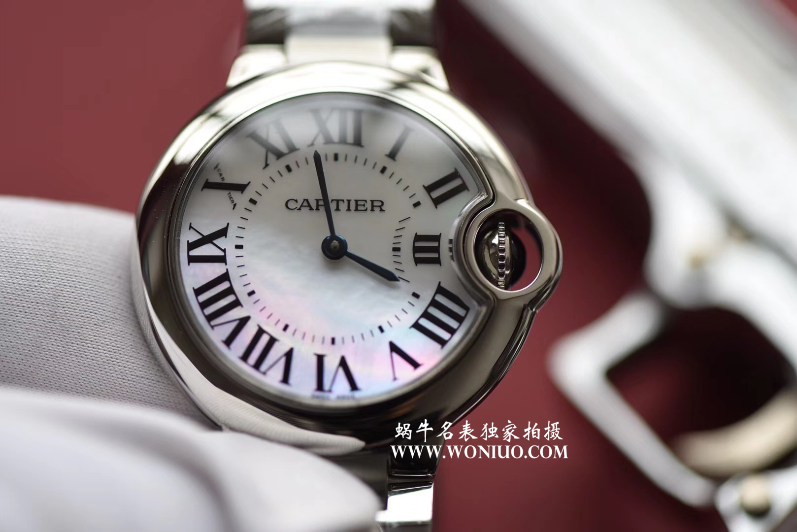 最高版本V6 Factory  Cartier  蓝气球33mm贝壳面石英款认准V6独家对版瑞士157 Movement  / K148