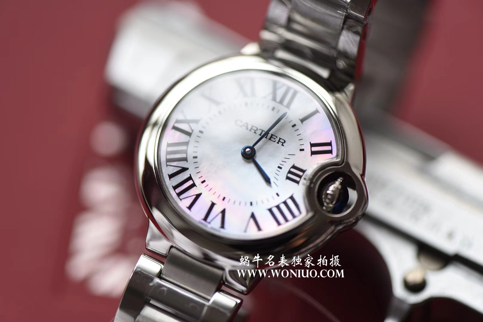 最高版本V6 Factory  Cartier  蓝气球33mm贝壳面石英款认准V6独家对版瑞士157 Movement  / K148