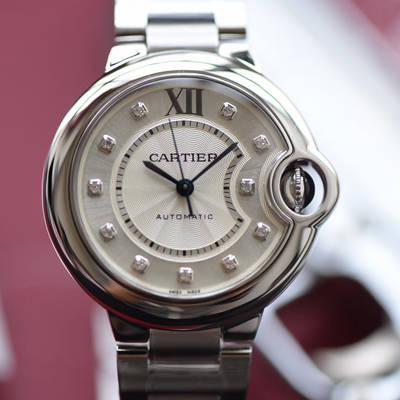 【V6 Perfect  High quality  Replica Watches 】 Cartier  蓝气球系列WE902074女装33毫米机械 wrist watches 