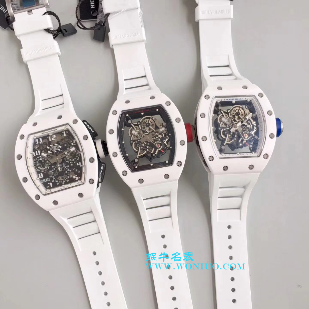 【KV Perfect  High quality  Replica Watches 】RICHARD MILLE RICHARD MILLE男士系列RM 055白 Composite 白色橡胶带新款 wrist watches  / RM 055D