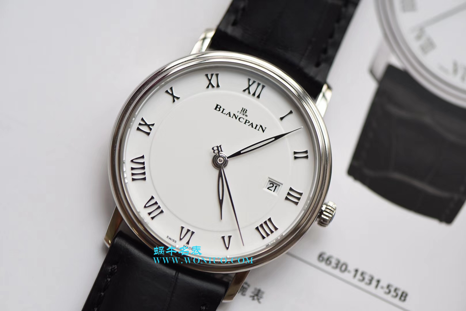 【ZF Perfect  High quality  Replica Watches 】Blancpain 经典系列6651-1127-55B wrist watches  / BP033