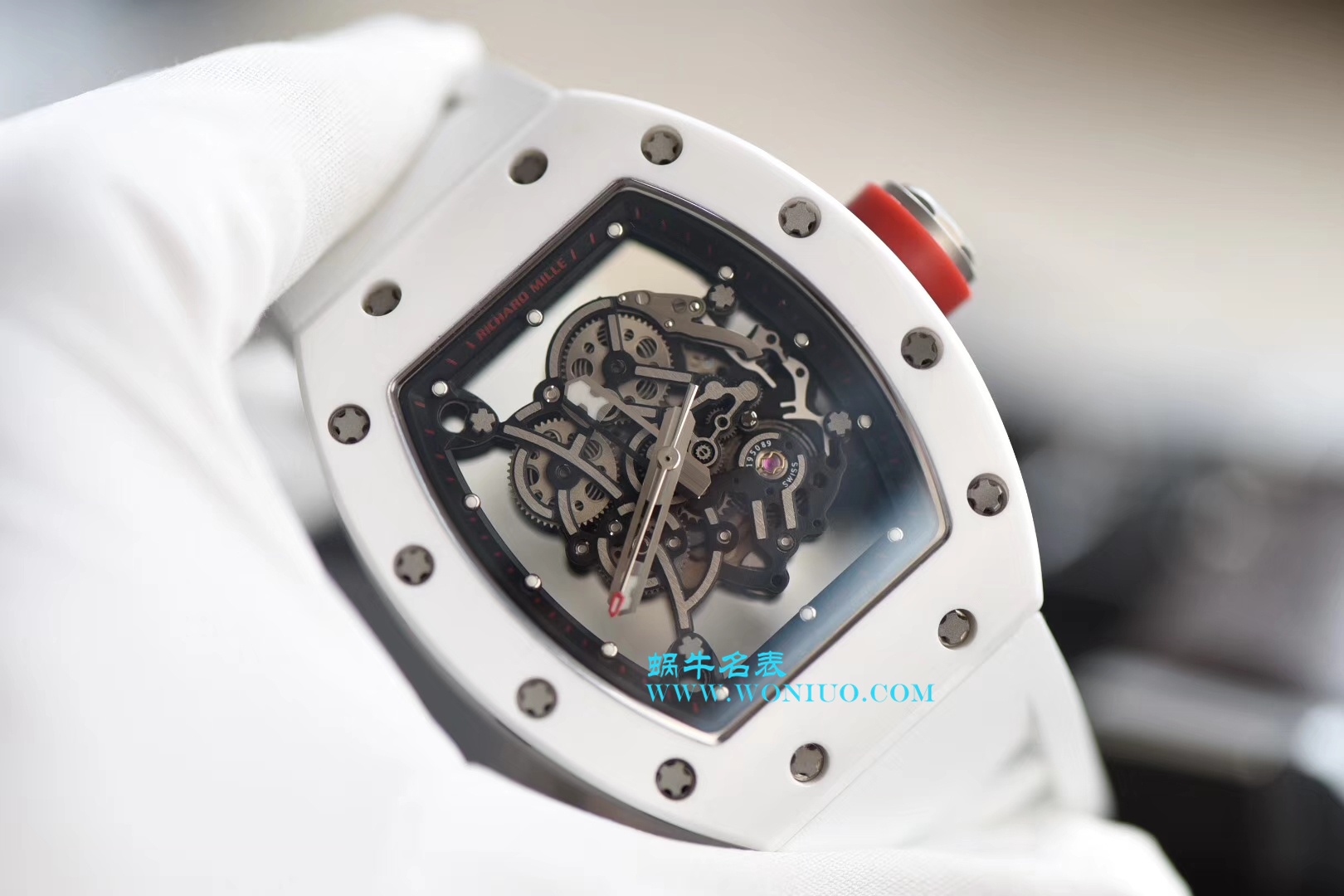 【KV Perfect  High quality  Replica Watches 】RICHARD MILLE RICHARD MILLE男士系列RM 055白 Composite 白色橡胶带新款 wrist watches  / RM 055D