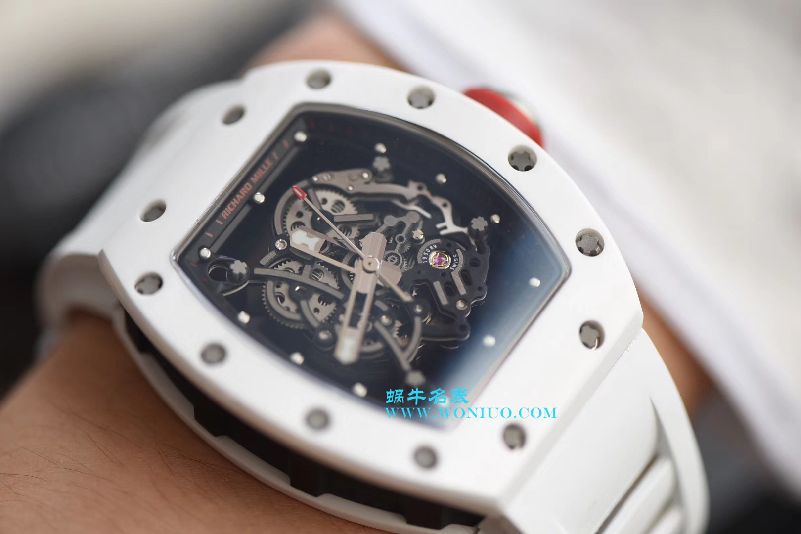 【KV Perfect  High quality  Replica Watches 】RICHARD MILLE RICHARD MILLE男士系列RM 055白 Composite 白色橡胶带新款 wrist watches  / RM 055D