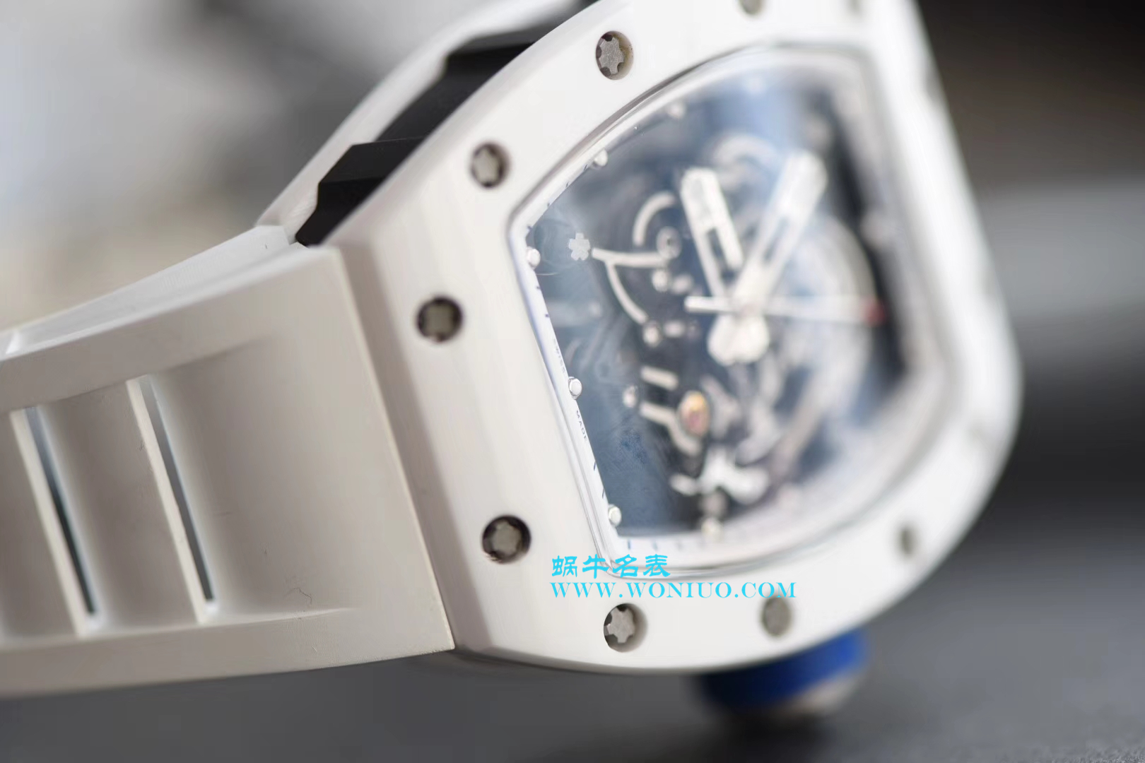【KV Perfect  High quality  Replica Watches 】RICHARD MILLE RICHARD MILLE男士系列RM 055白 Composite 白色橡胶带新款 wrist watches  / RM 055D