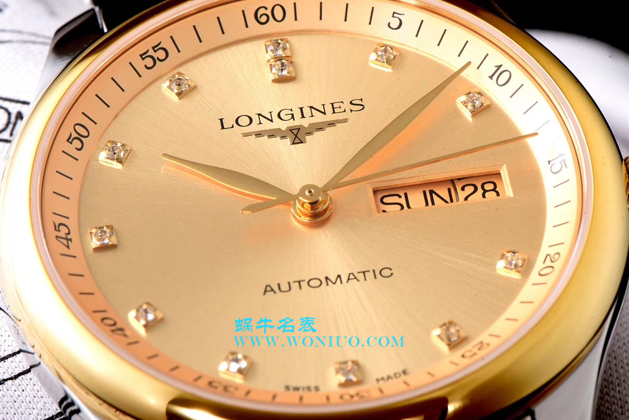 【LG Perfect  High quality  Replica Watches 】 Longines 名匠系列 Day-Date 双历L2.755.4.78.3 wrist watches  / L099