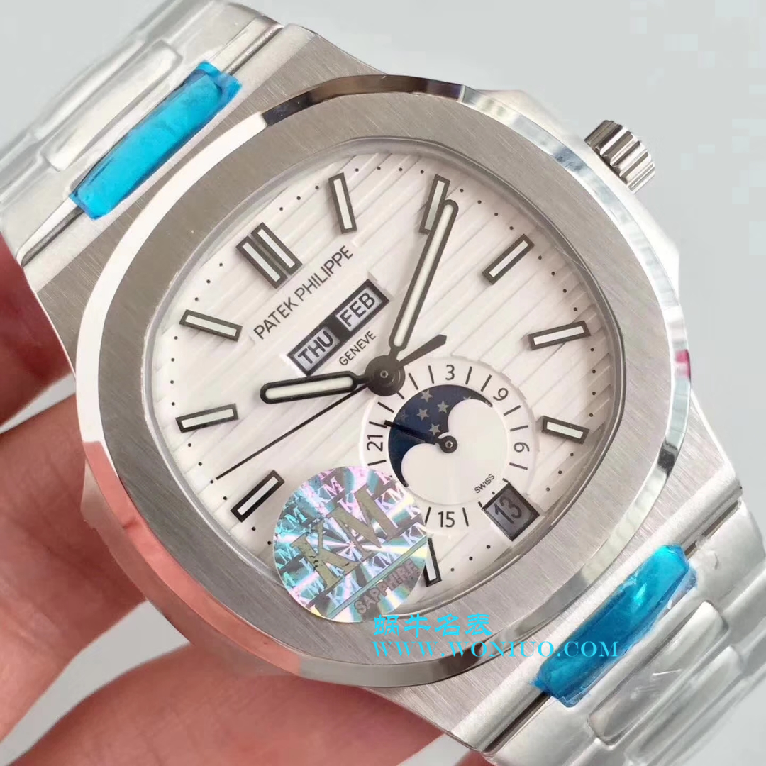 【KM1:1 High quality   Replica Watches 】 PATEK PHILIPPE 运动系列 Nautilus 月相5726/1A-010 wrist watches  / BD198