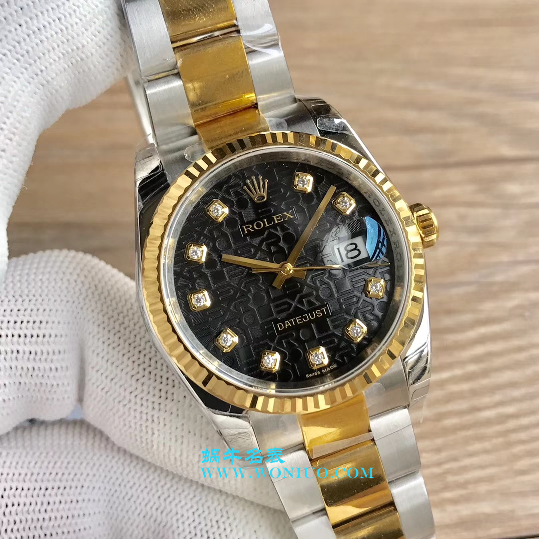 【DJ Perfect 超 Replica Watches 】 Rolex 36  Datejust 系列116233、116203、116233黑盘镶钻蚝式 watchband   wrist watches  / R069