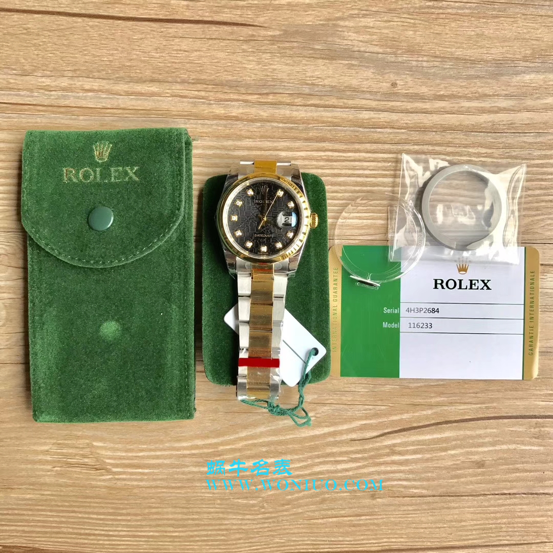 【DJ Perfect 超 Replica Watches 】 Rolex 36  Datejust 系列116233、116203、116233黑盘镶钻蚝式 watchband   wrist watches  / R069