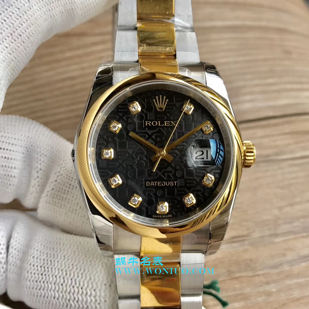 【DJ Perfect 超 Replica Watches 】 Rolex 36  Datejust 系列116233、116203、116233黑盘镶钻蚝式 watchband   wrist watches  / R069
